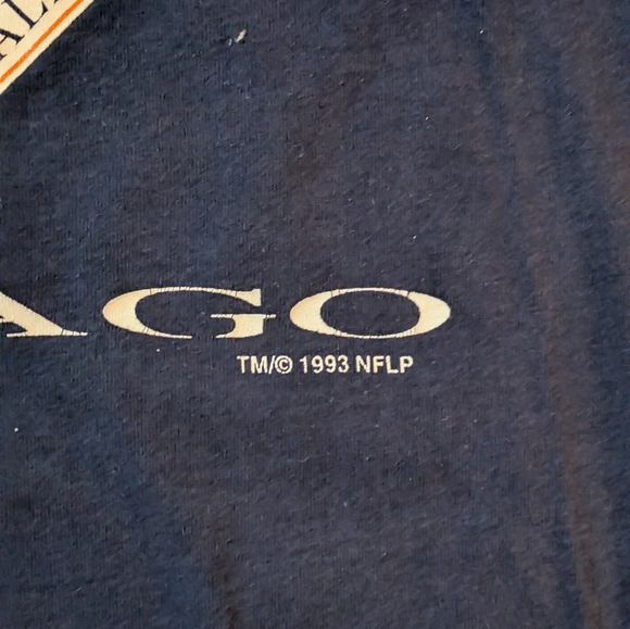 Vintage Trench Chicago Bears T Shirt Mens XL 1993 Single Stitch Made In USA NFL - Picture 4 of 9